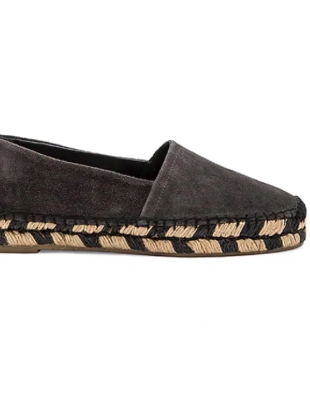NWOT Rag & Bone Black Suede Espadrille Flats Size 39.5